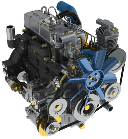 Двигатель ММЗ-3LD-20, МТЗ-320.4М, 3-х цилиндровый без ТКР  MMZ-3LD-20